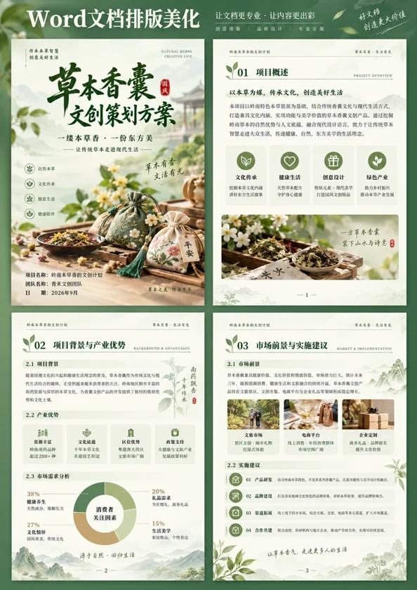 草本有养发创投方案竞赛作品封面